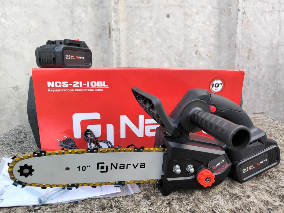 Аккумуляторная БЕСЩЕТОЧНАЯ пила NARVA 21В /4Ач (2ак.Makita) /30см/КЕЙС