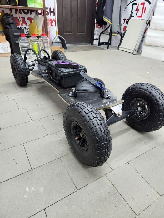 Маунтинборд электрический скейтборд лонг борд 10Квт внедорожный VESC