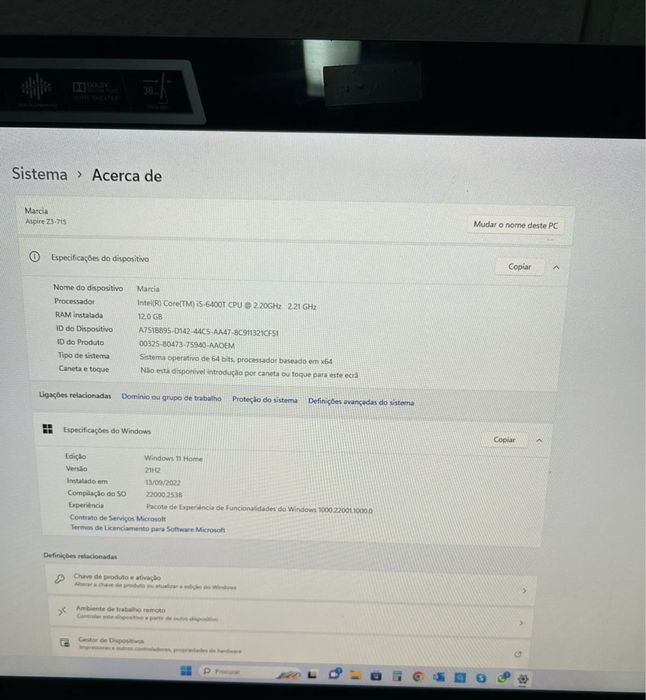 Oferta cadeira Computador Acer Z3-715 i5 Quad 12gb ram ssd 1tb nvidia