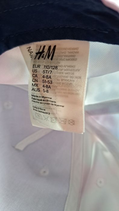 Czapeczka  z daszkiem h&m r.51-53  110/128
