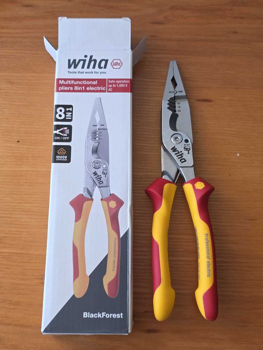 Szczypce uniwersalne Wiha 8w1 izolowane 1000V dla elektryków