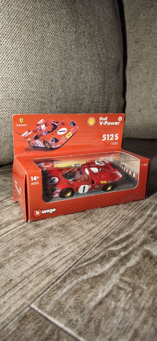 Колекційна модель Ferrari 512S 1970 Bburago 1:43 Shell, з коробкою