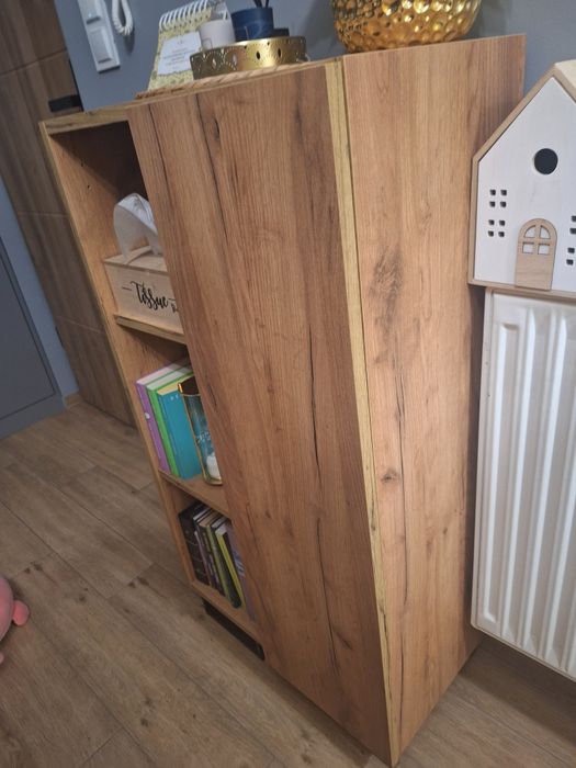 Witryna Szafka Komoda Dąb Craft Metalowe Nogi Loft