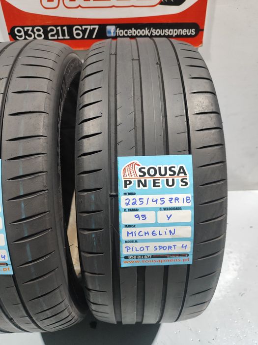 2 pneus semi novos 225-45R18 Michelin - Oferta dos portes