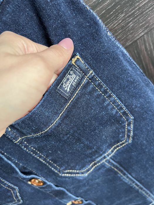 34(XS) granatowa spódnica jeans Superdry