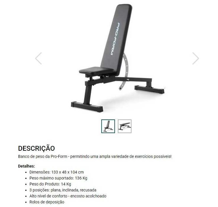 Bancos de musculação