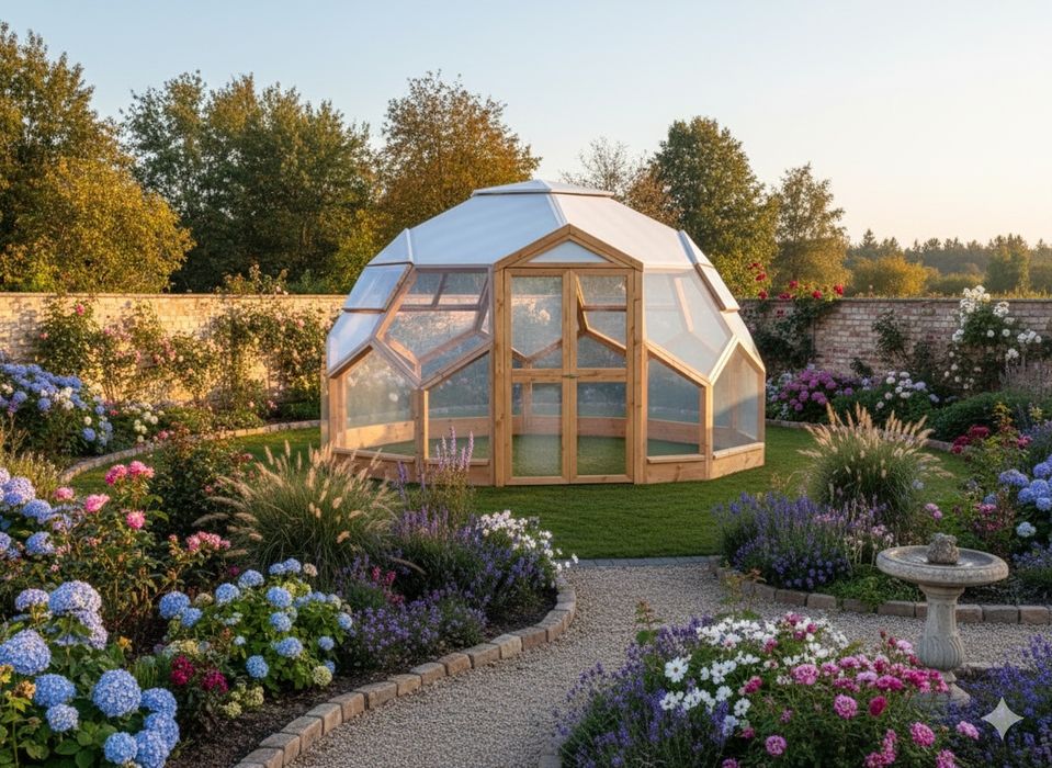 Kopuła szklarnia zadaszenie jacuzzi osłona basenu namiot sferyczny