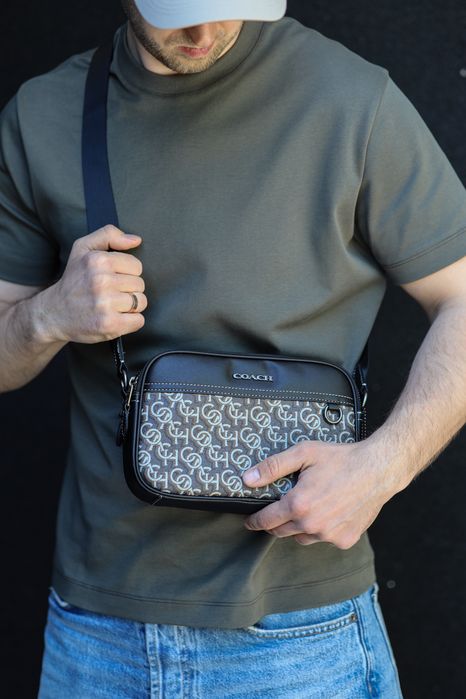 Сумка мужская кроссбоди Coach Graham Коуч премиум