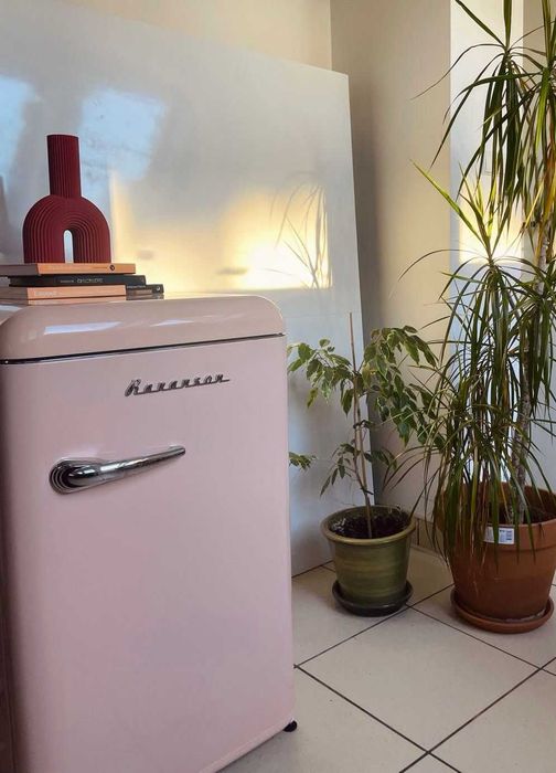 Ravanson LKK-120RP Retro Lodówka Różowa