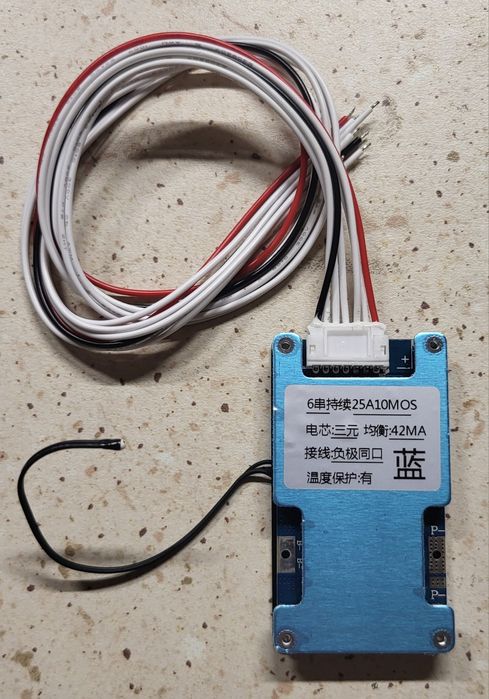 BMS 6s 25A max 45A 24v 25,2v 18650 balanser