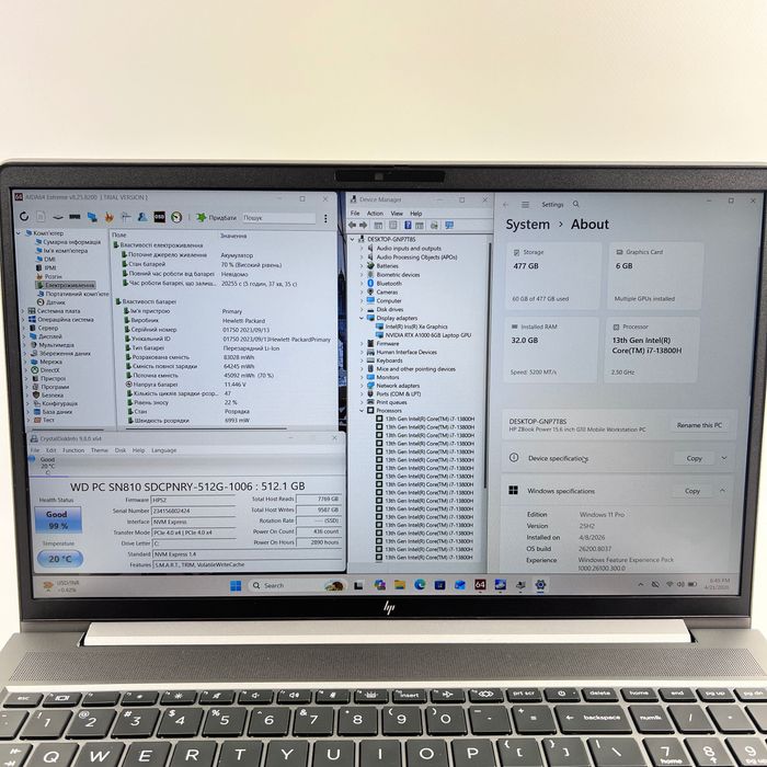 HP ZBook Power 15.6 G10 i7-13800H 32GB RAM 1TB SSD RTX A1000 6GB Гарантія Магазин