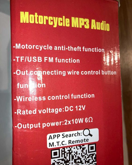 Radio/Leitor MP3/bluetooth para mota