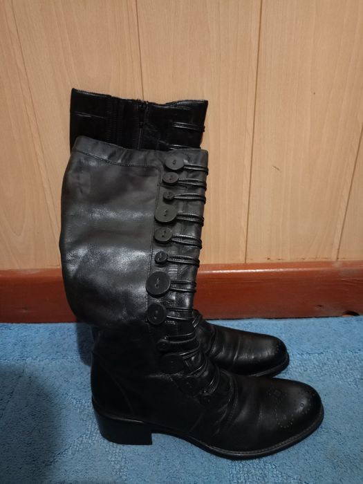 Кожаные высокие сапоги от лондонского бренда Dune London идеал, 39