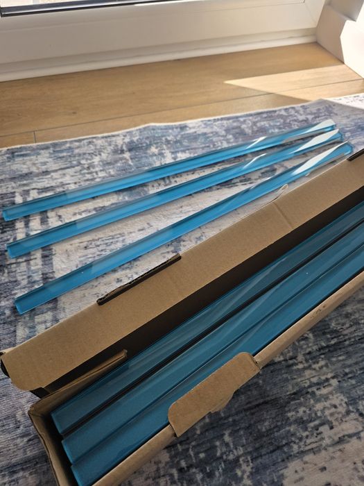 Szklane listwy dekoracyjne border mozaika 2×60 cm 21 szt