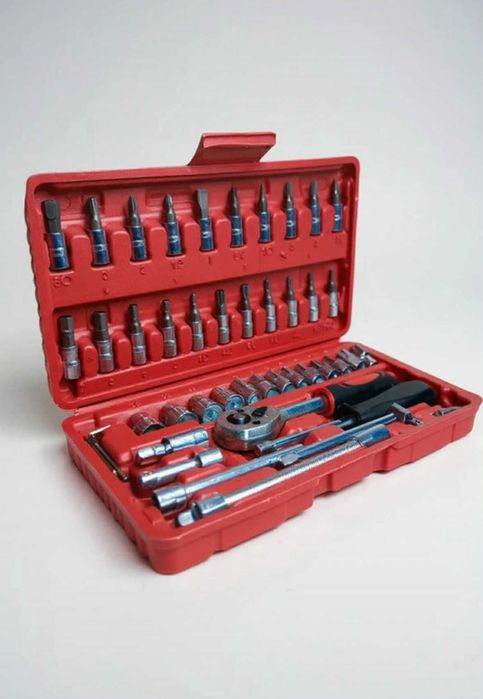 Zestaw nasadki komplet kluczy nasadowych grzechotka bity trox walizka