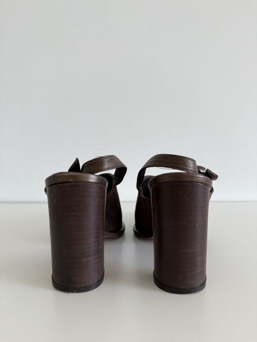 Vintage Lara Manni Leather Heels - buty ze skóry