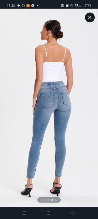 Jeansy push-up na gumce r.42