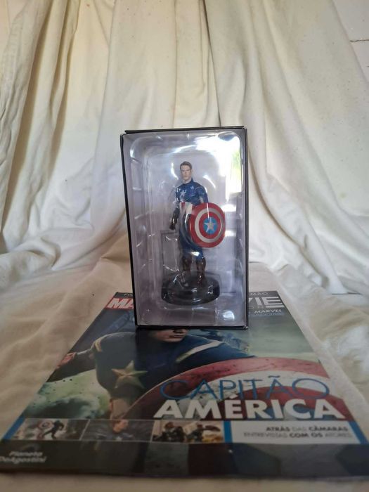 Figura Capitão América Marvel Movie Collection + Fascículo – Novo na Caixa