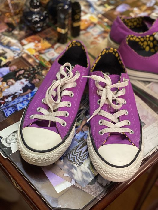 Оригінальні Converse All Star, р. 39 (24.5 см), фіолетові, подвійний