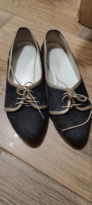 Buty czarne damskie pantofelki baleriny