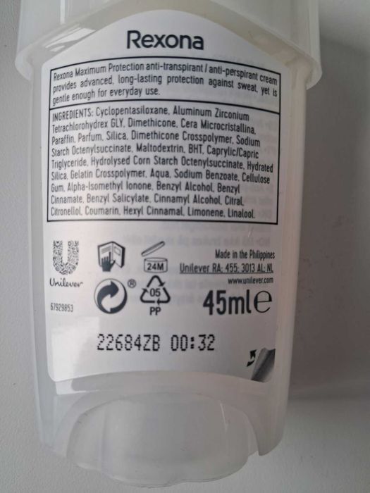 Rexona
Maximum Protection Clean Scent
кремовый антиперспирант
