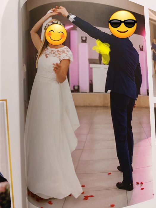 Sukienka slubna r 38 + odpinany tren