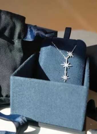 Colar de prata seis estrelas