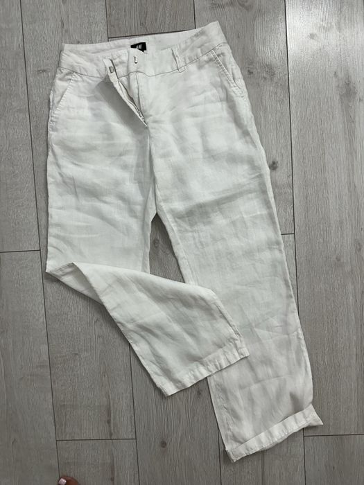 Жіночі лляні штани H&M, розмір S/ 36