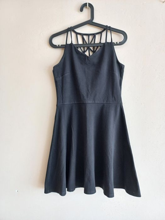 Bawełniana czarna sukienka