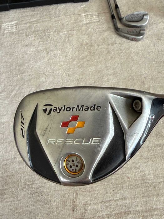 TaylorMade woods and hybrid, Ping putter, loose irons
