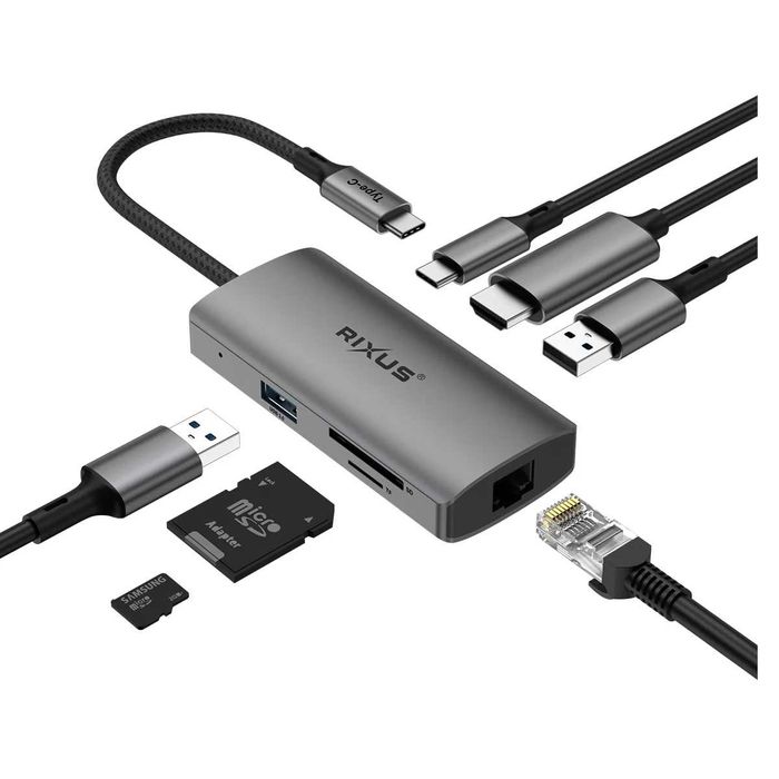 Adaptador USB USB-C To Ethernet HDMI  Docking Station PORTES GRÁTIS