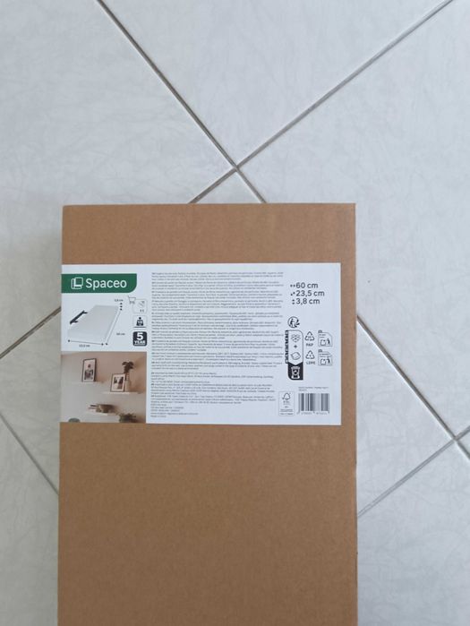 Prateleira Flutuante Spaceo Branca 60cm Nova Embalada