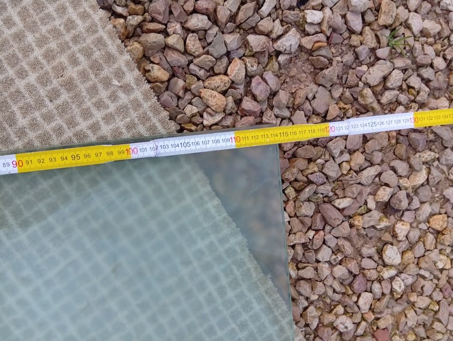 Tampo secretária L vidro 3 mm