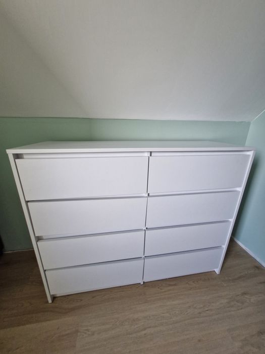 Komoda czarna ikea 3 szuflady 2 szt. Biale komody 2 sztuki szafa dąb wotan antracyt