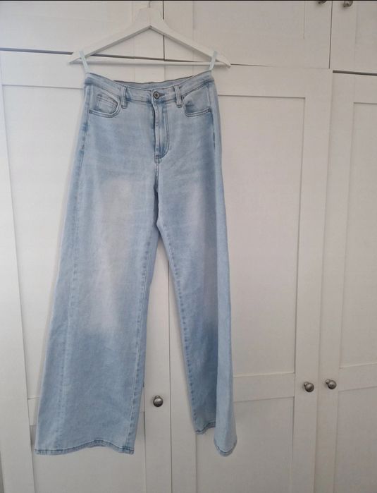 Spodnie jasny jeans dzwony r s/m