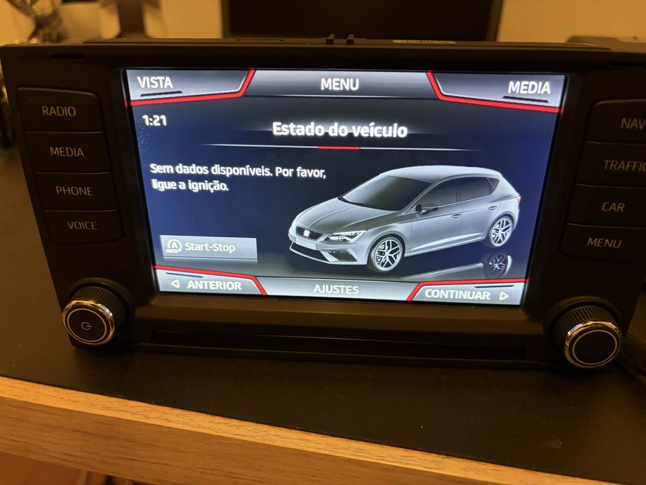 Mib2 Seat Leon 5F ecra unidade gps com Carplay e Androidauto