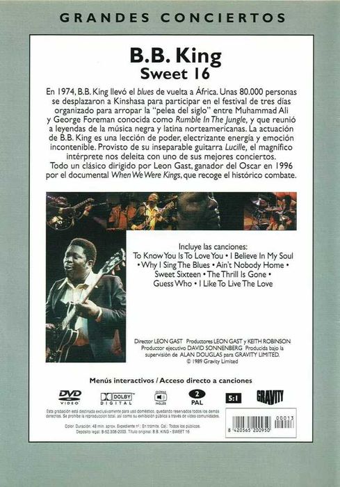 B.B.KING - Sweet 16 - DVD - 1989