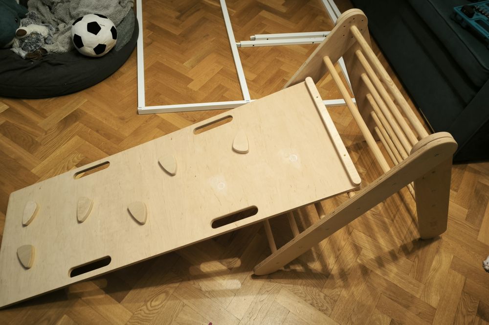 Drabinka + zjeżdżalnia, pikler, babywood