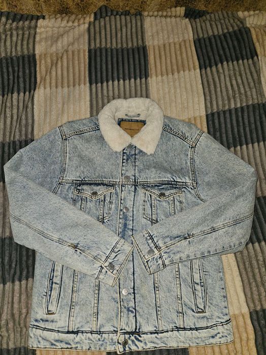 Джинсова куртка,шерпа чоловіча,джинсовка на міху.