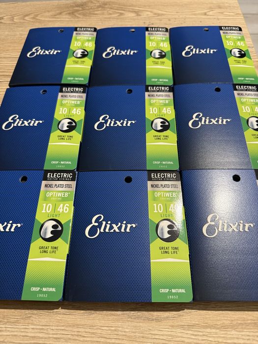 5 paczek Oryginalne struny Elixir OptiWeb 10-46 z polskiej dystrybucji