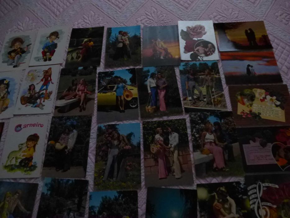 lote 44 postais vintage