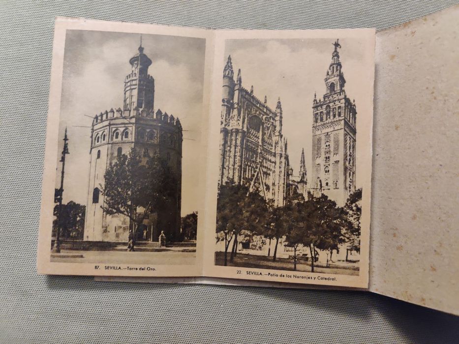 Postais antigos de Sevilha, coleção de 12 postais