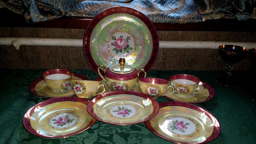 Мальцов,Олимпиада-80,чайное трио,сервиз ГДР,ваза.Графин Эгерман,стопки