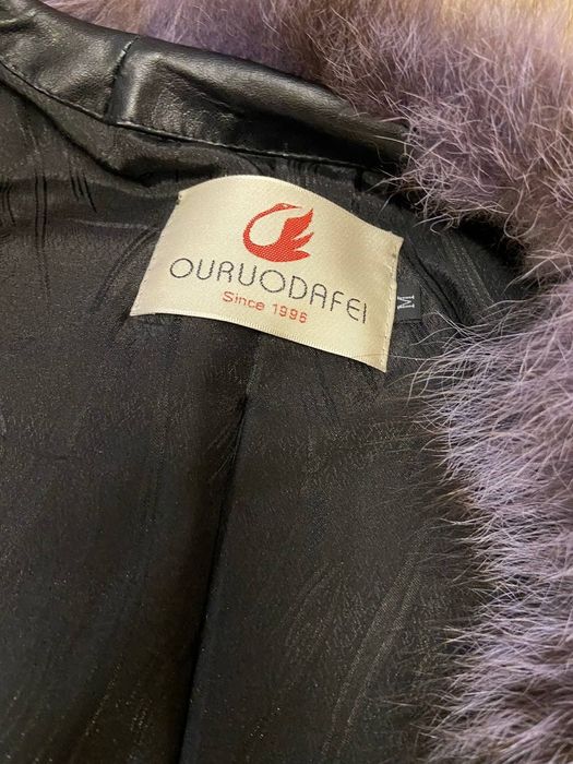 Желетка меховая, натуральный мех, чернобурка