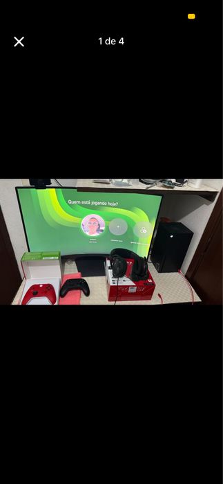 Xbox seres X + 2 comandos + fonhes Hyperx