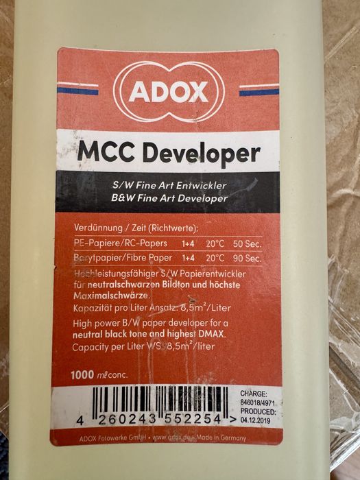 Químico revelador ADOX - 1L