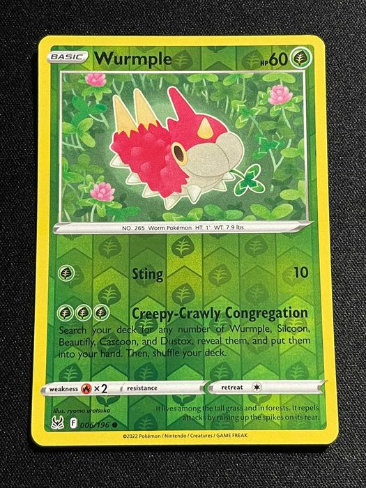 Carta Pokémon Wurmple 6/196 Lost Origin