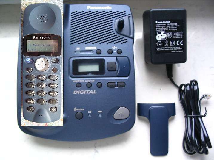telefon bezprzewodowy panasonic dwie sluchawki DECT cyfral