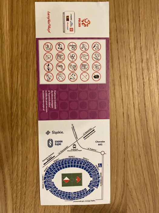 Bilet kolekcjonerski Polska vs Portugalia 2018 Stadion Śląski Łomianki