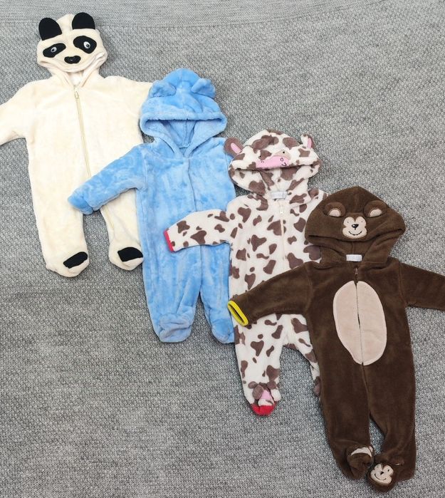 Красивые теплые человечки слипы  0-4 мес